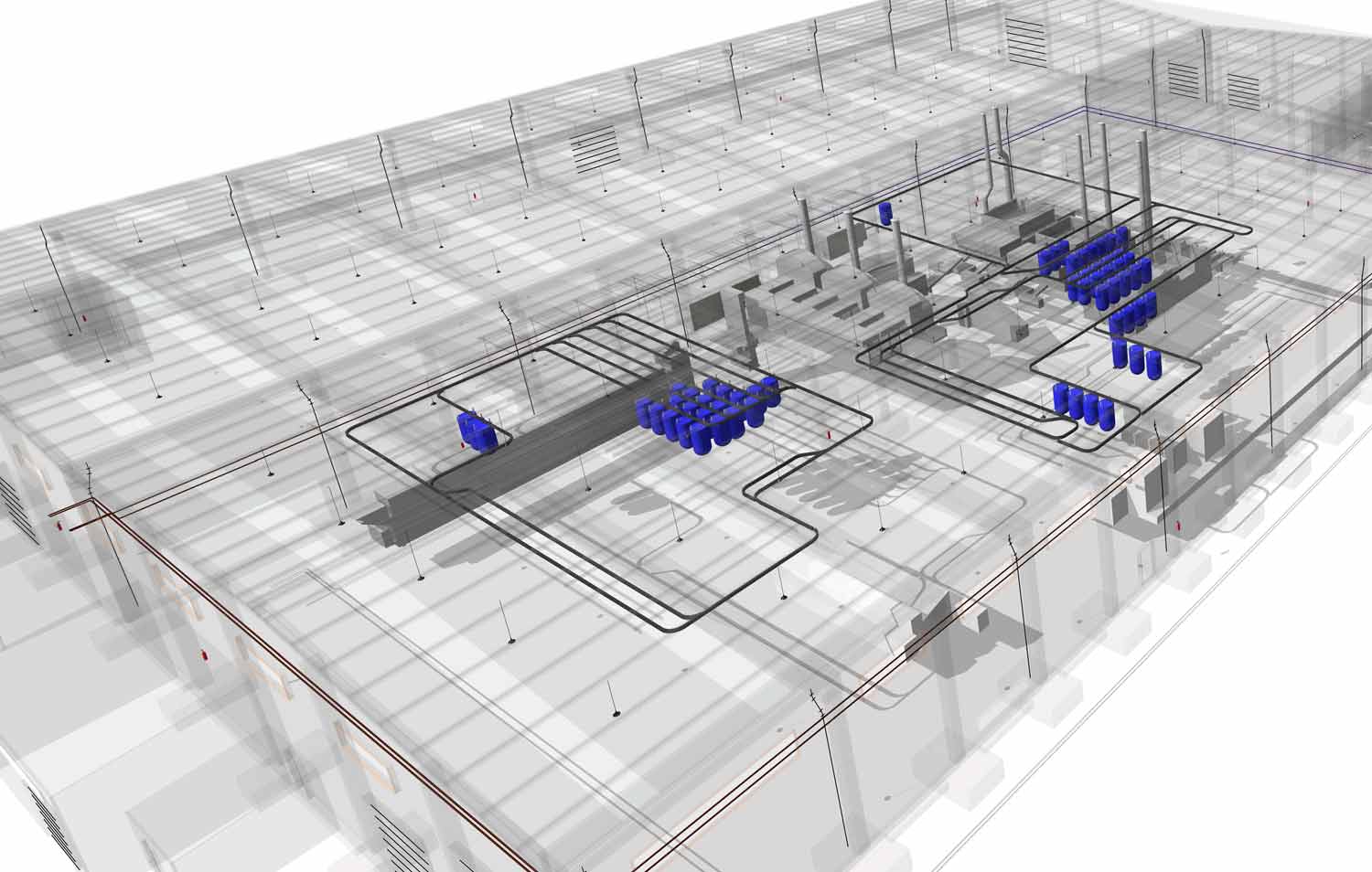 Modelado, coordinación y documentación para Proyecto de ejecución de lavandería industrial, Navarra