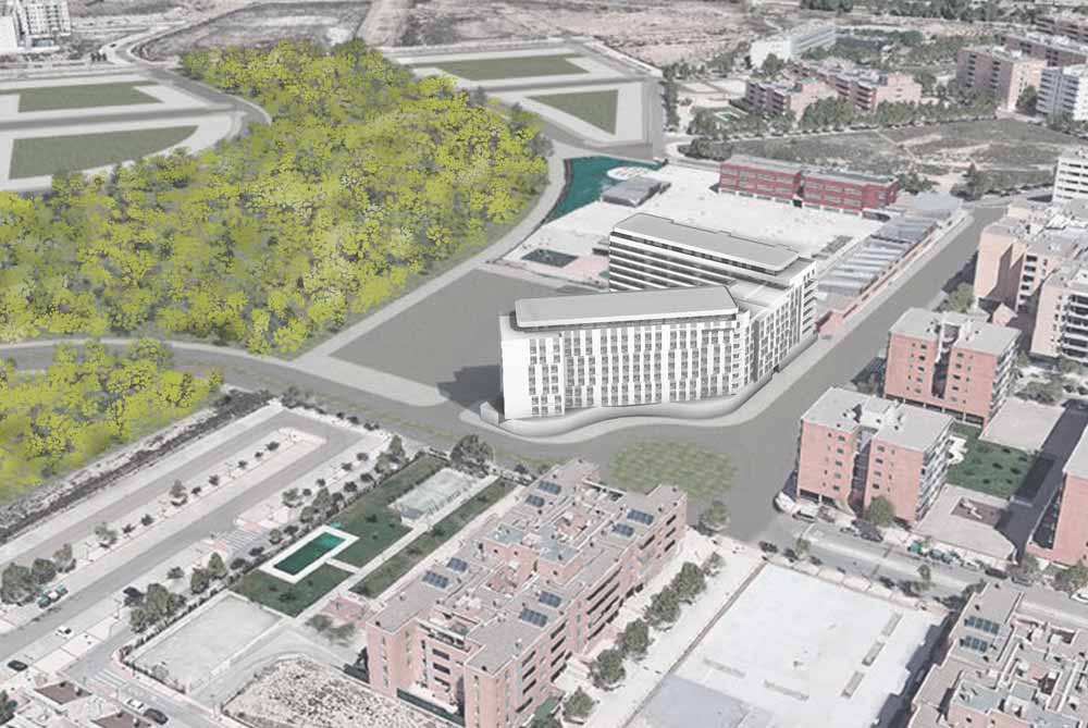 Modelado  y coordinación BIM de edificio residencial de 155 viviendas para Proyecto básico, Zaragoza
