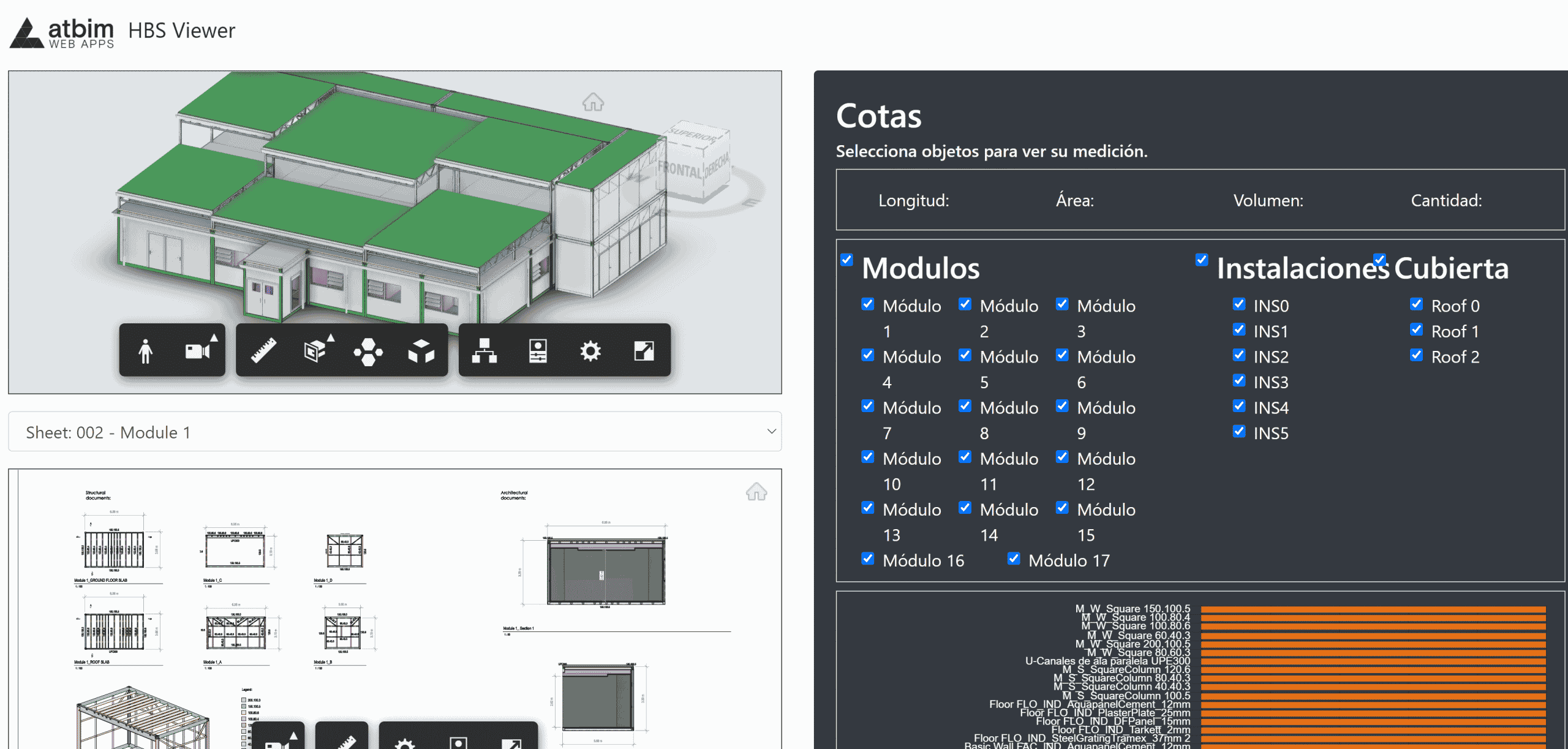 Modelado, coordinación y documentación LOD 400 del Hospital Modular en Islas Mauricio